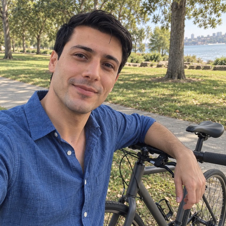 AI-generated fictional adult exploring a personal interest